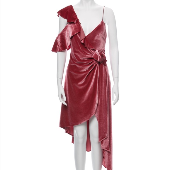 ***NEW**** Self-Portrait V-Neck Velvet Dress - Picture 1 of 6